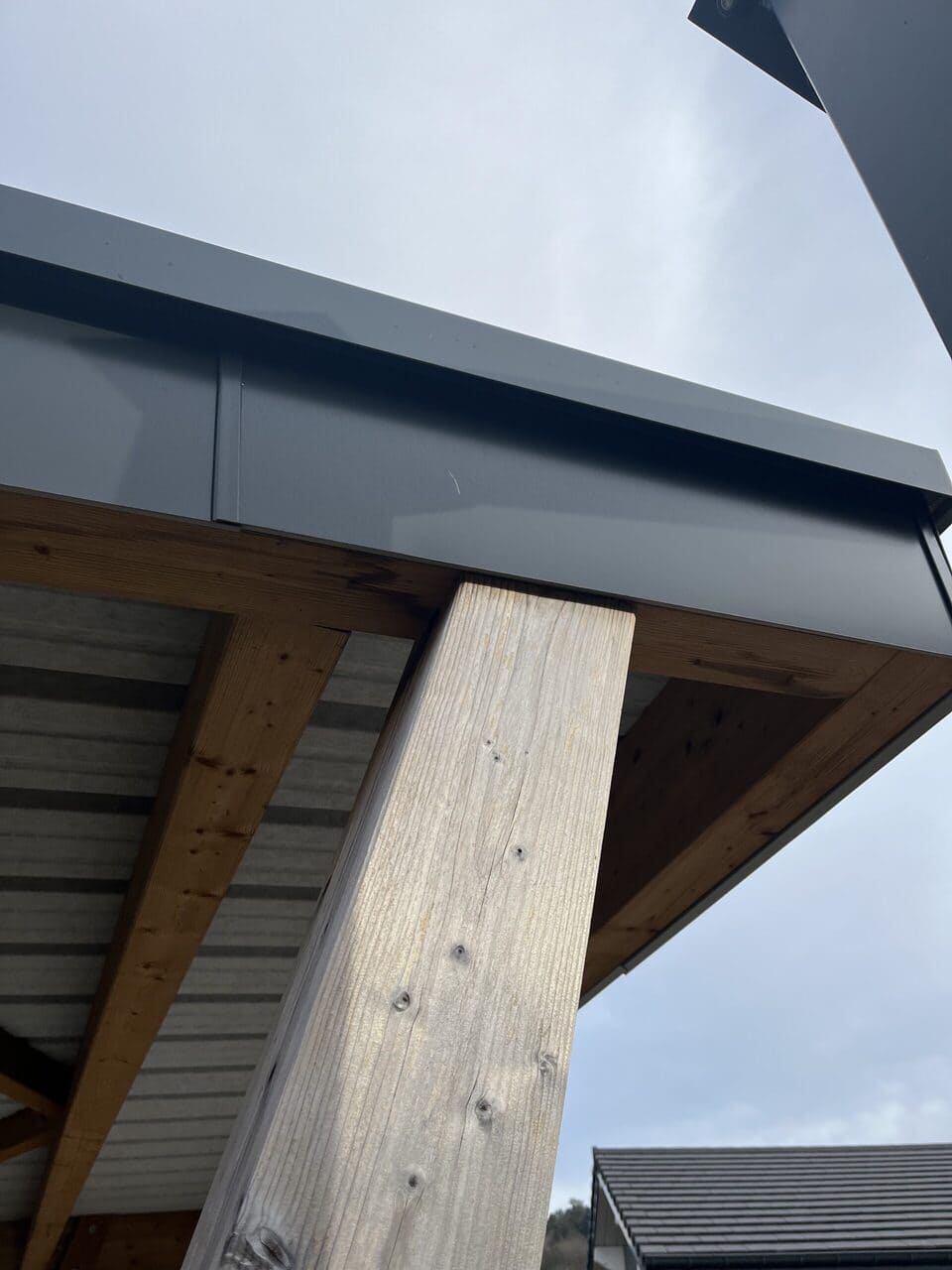 Carport bois bac acier - Vue 7