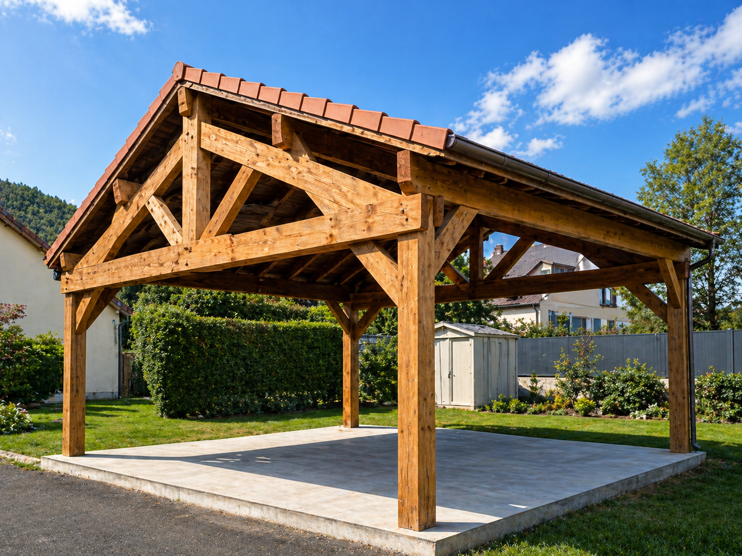 Un beau carport pour abriter votre voiture