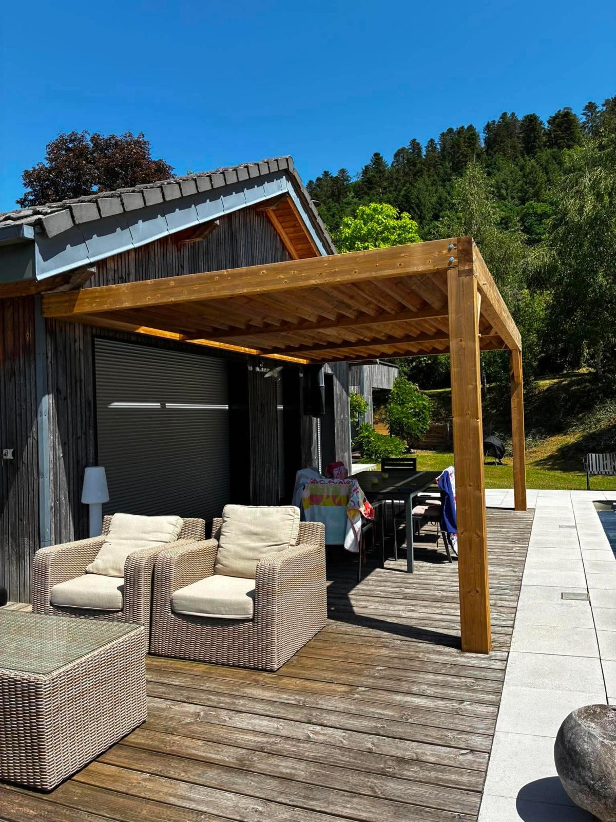 Pergola en pin autoclave - vue 1
