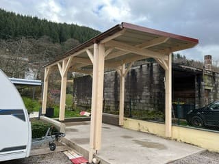 Carport bois autoportant
